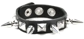 1 Spike and Pyramid Snap Button Bracelet