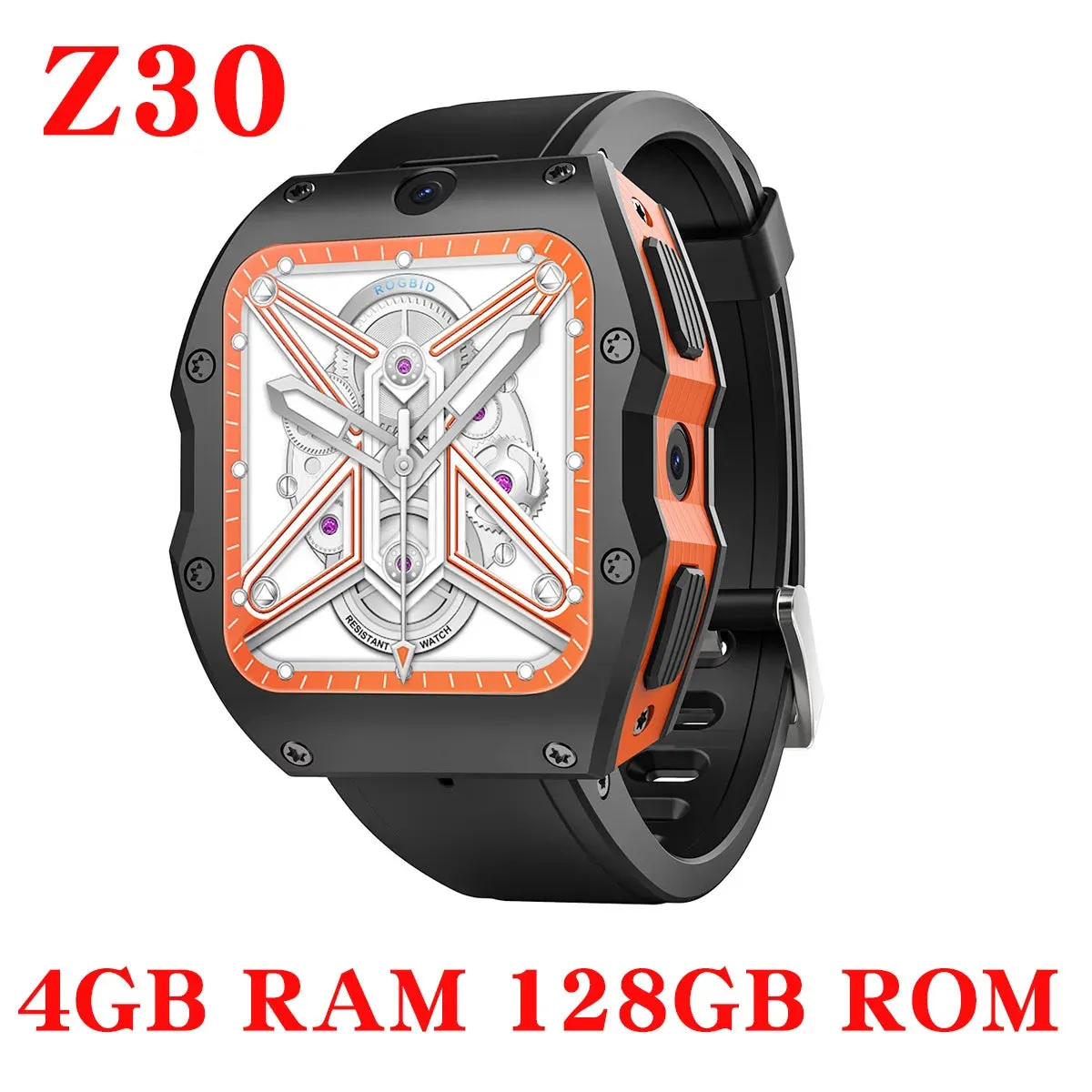 1.75 Inch 4G Call GPS Dual Camera Heartrate Monitor Waterproof Sports Smartwatch