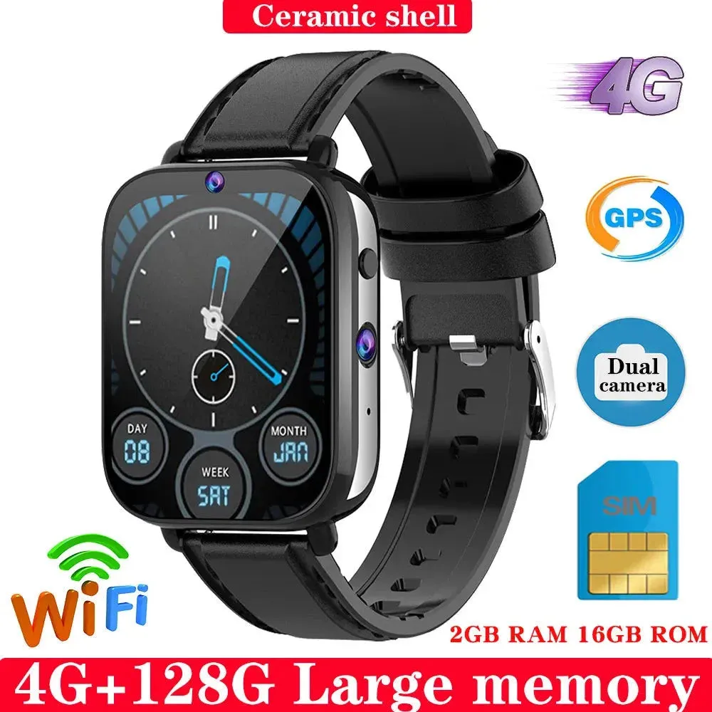 1.75 Inch 4G Call GPS Dual Camera Heartrate Monitor Waterproof Sports Smartwatch