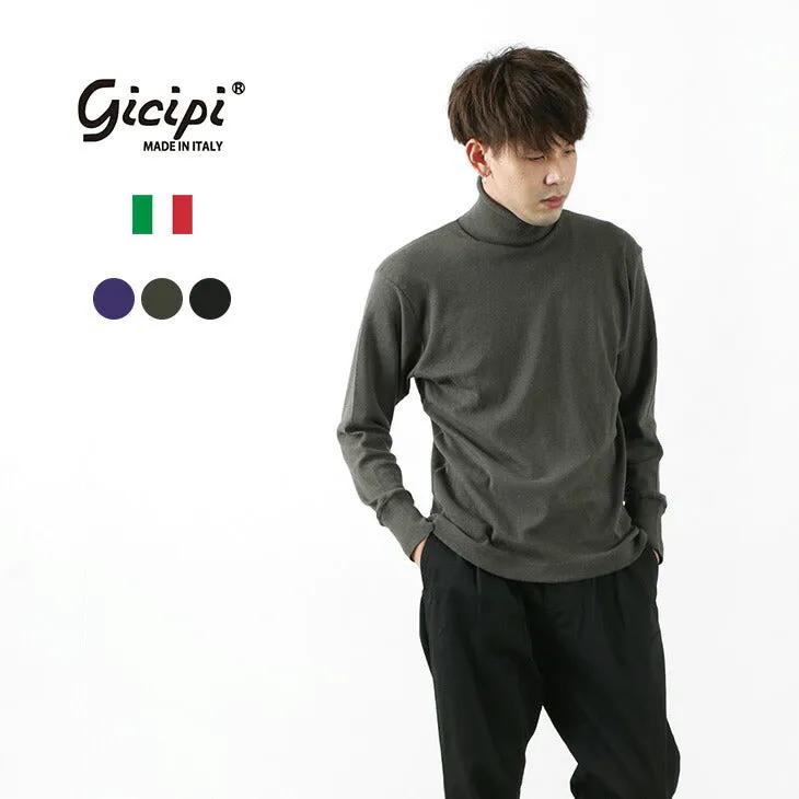 【30％OFF】GICIPI（ジチピ） エレファンテ タートルネック リラックスフィット カシミア混ニットソー / ミスト カシミア / インナー / メンズ / イタリア製 / ELEFANTE / 2104A / ELEFANTE DOLCE VITA