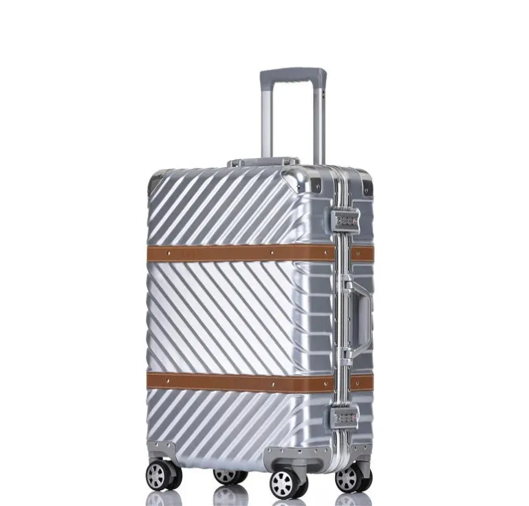 Aluminium Frame Spinner Wheel Hand Luggage Travel Bag Suitcase