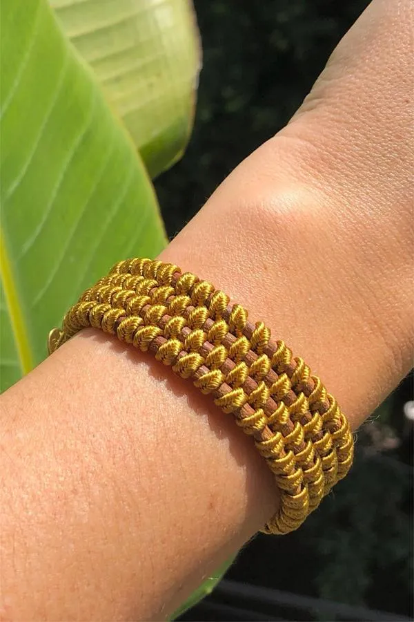 Amelie Trendy Mustard Bracelet