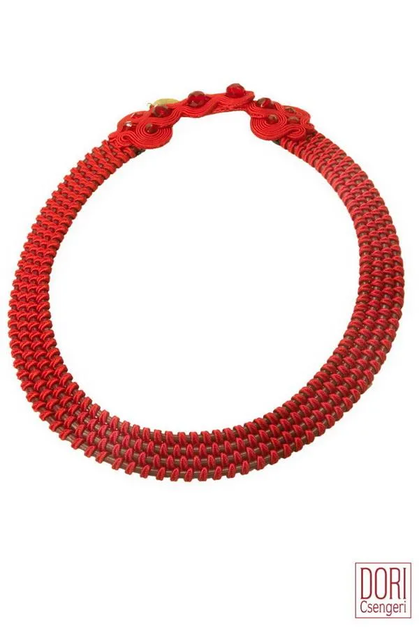 Amelie Trendy Red Collar necklace