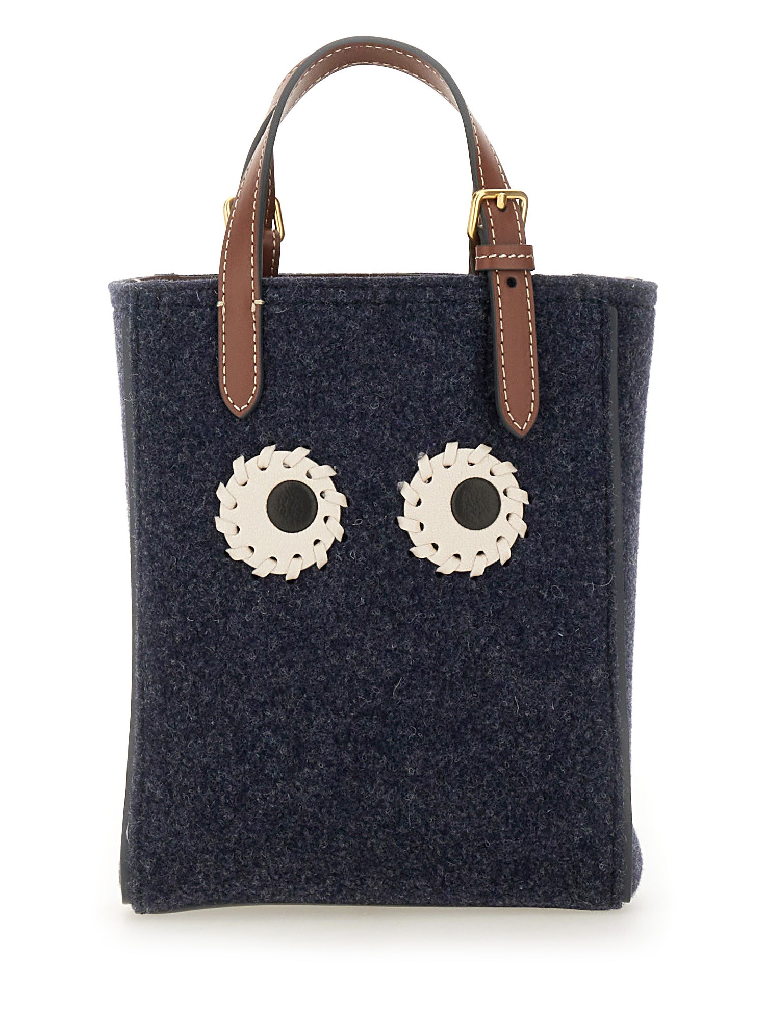 ANYA HINDMARCH    RECYCLED WOOL FELT MINI EYES TOTE BAG