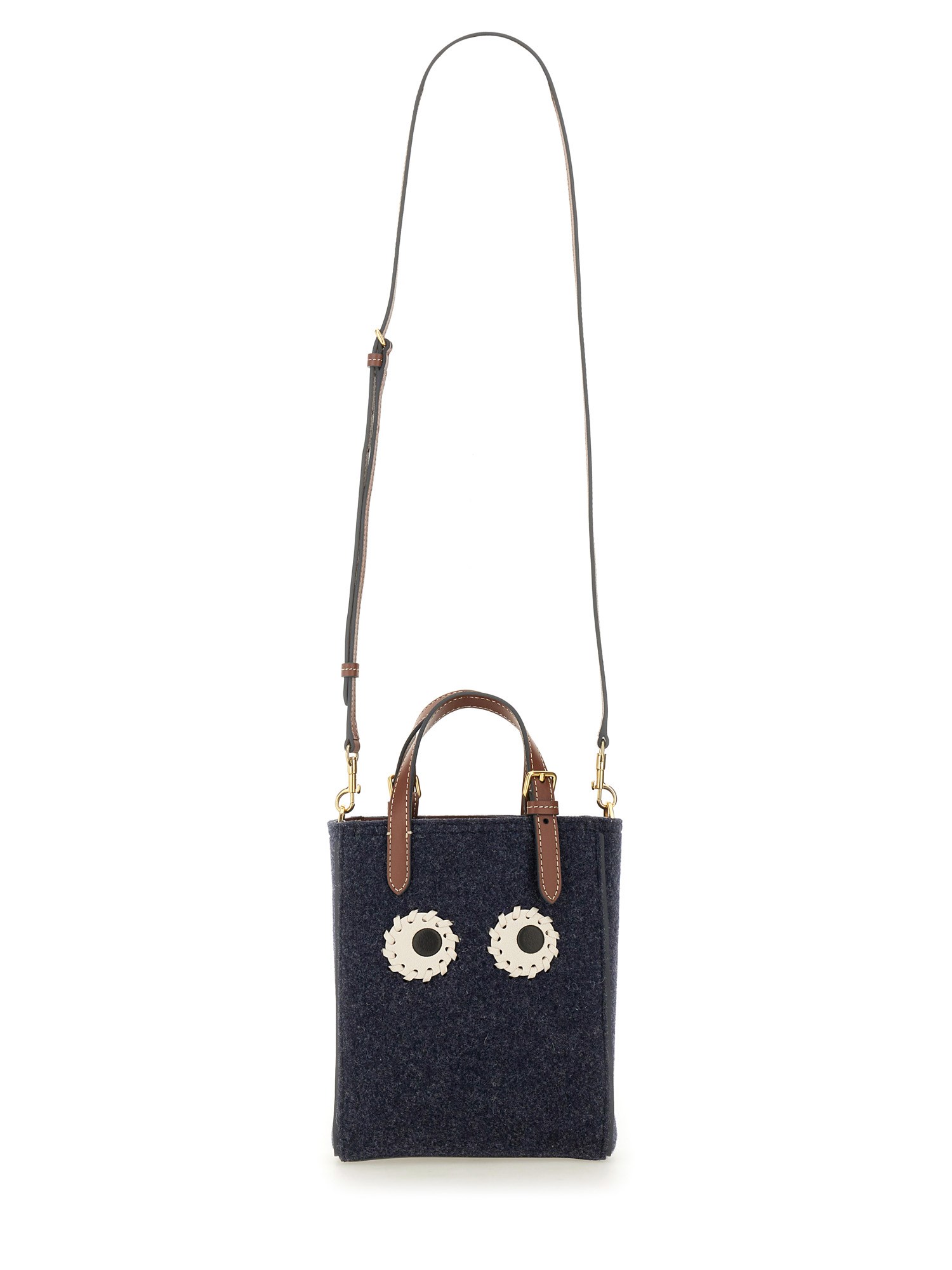 ANYA HINDMARCH    RECYCLED WOOL FELT MINI EYES TOTE BAG