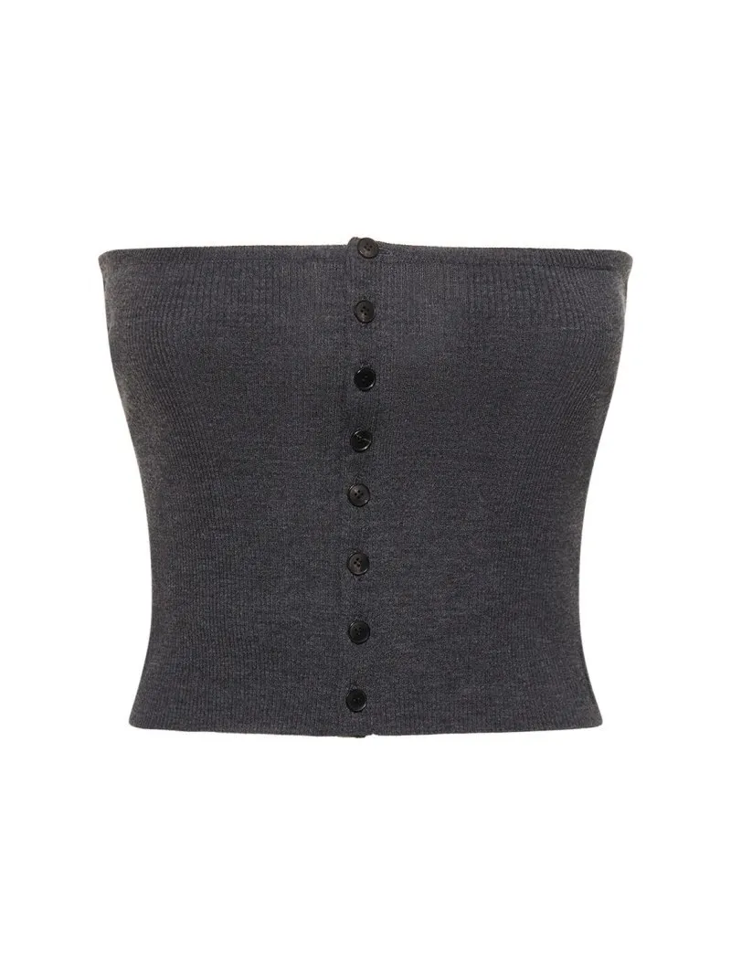 AURALEE  |Casual Style Wool Sleeveless Plain Party Style Office Style