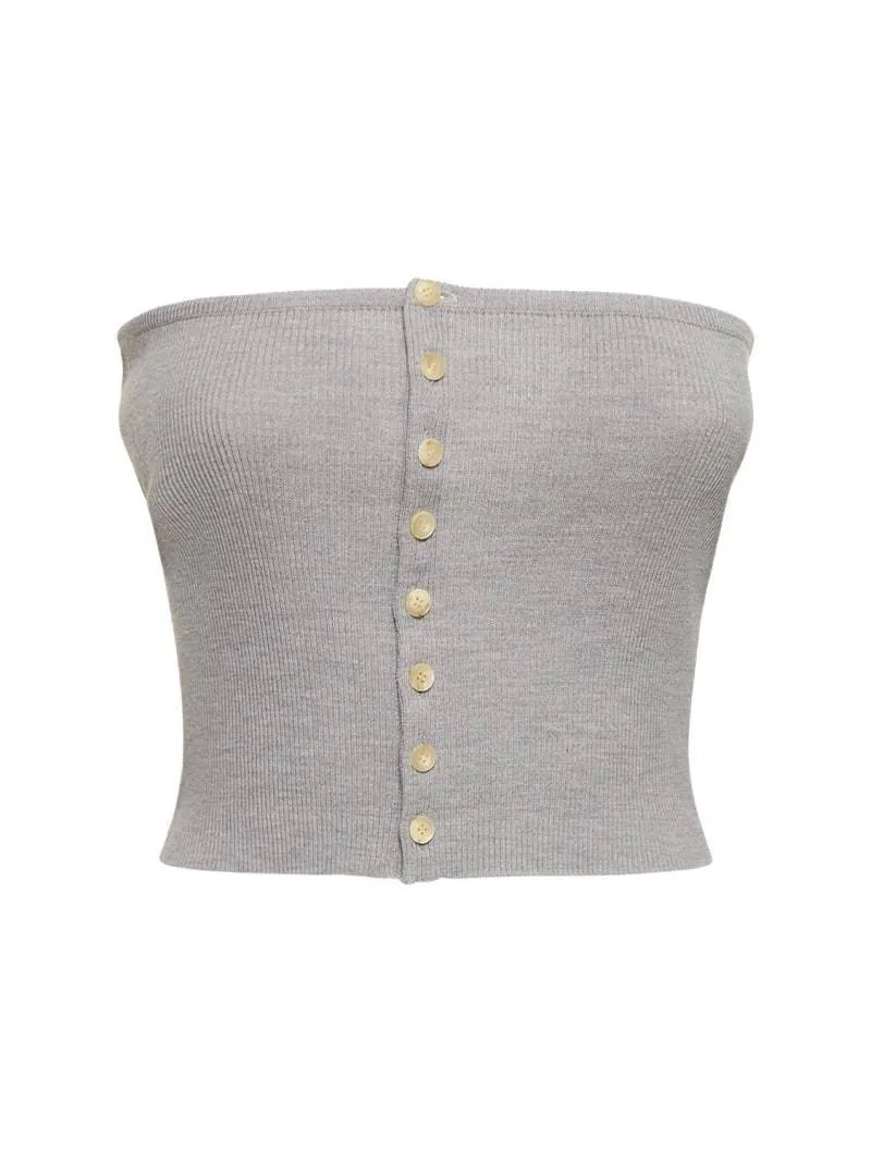 AURALEE  |Casual Style Wool Sleeveless Plain Party Style Office Style