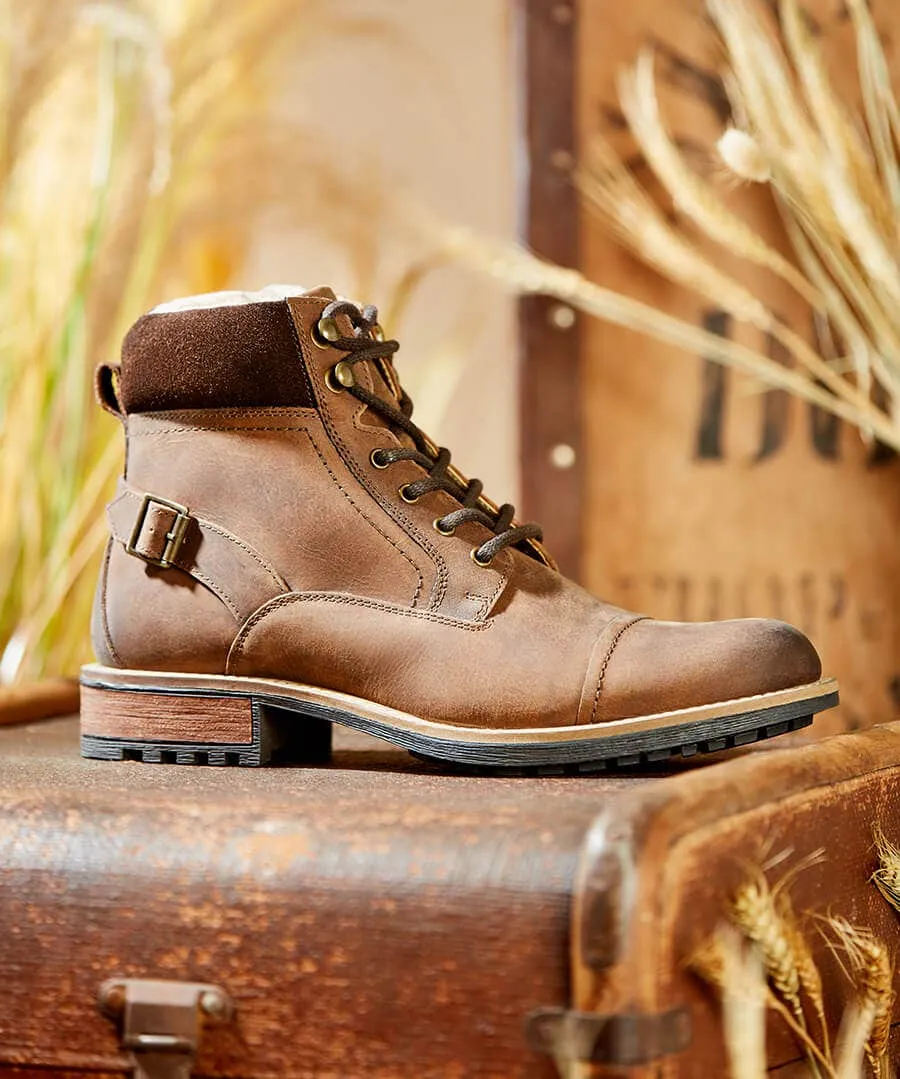 Aviator Borg Lined Oiled Boots