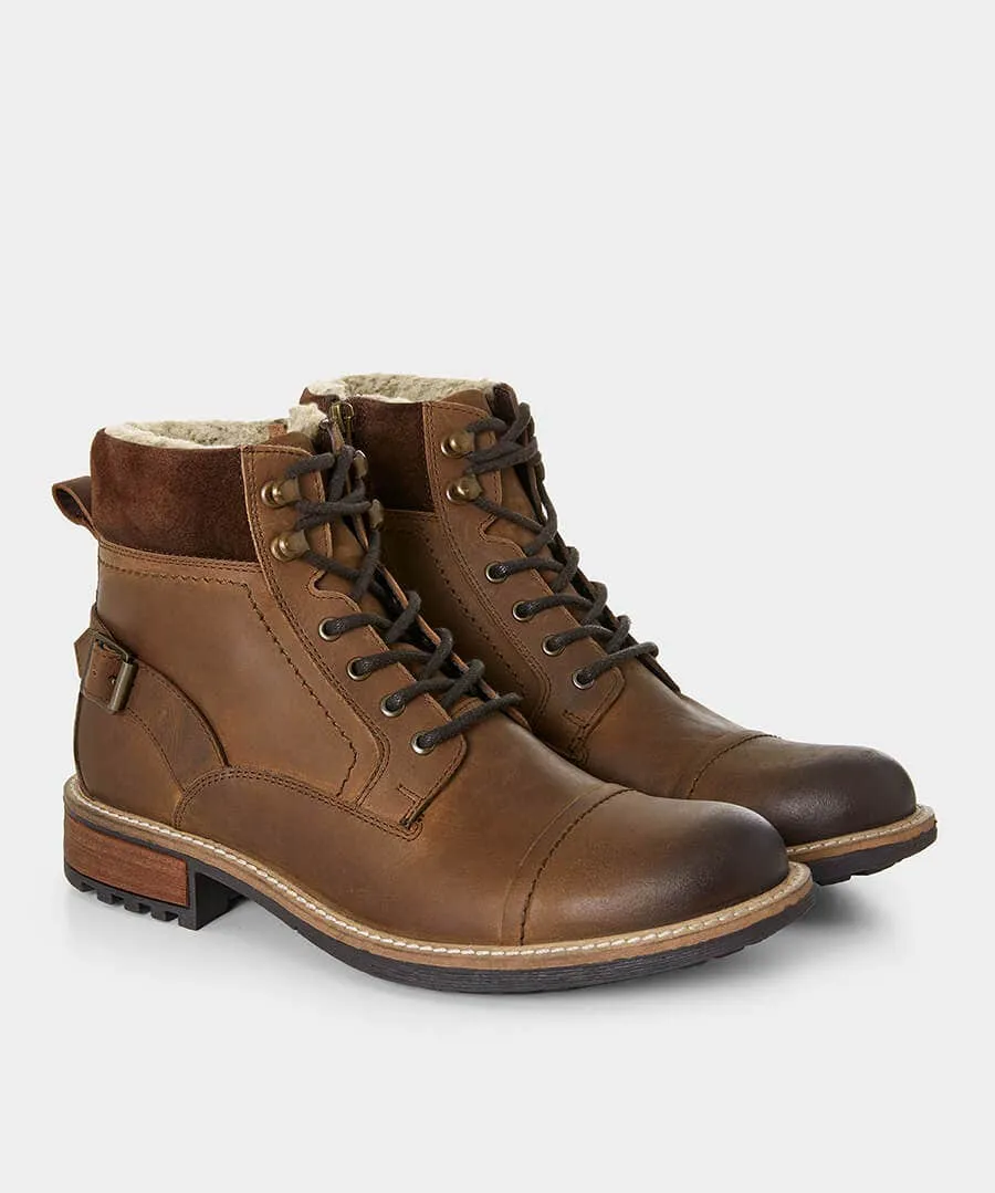 Aviator Borg Lined Oiled Boots