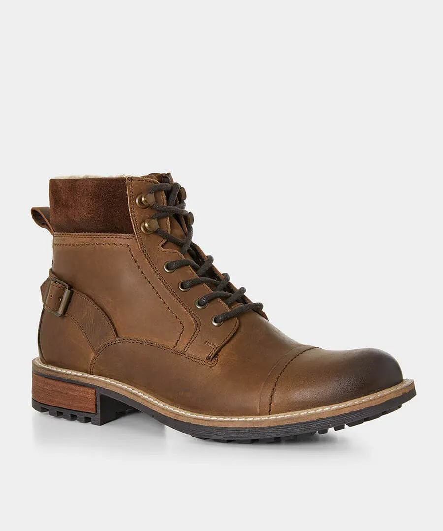 Aviator Borg Lined Oiled Boots