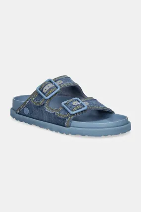 Birkenstock 1774 sliders Arizona Stone Washed Denim women's blue color 1028844