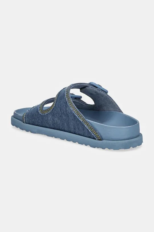 Birkenstock 1774 sliders Arizona Stone Washed Denim women's blue color 1028844