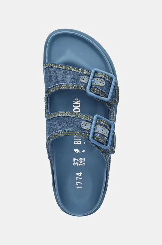 Birkenstock 1774 sliders Arizona Stone Washed Denim women's blue color 1028844