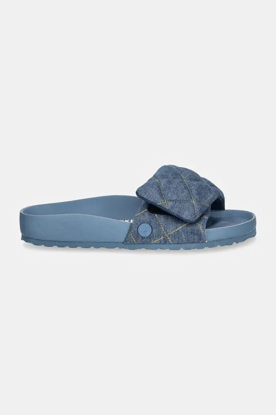 Birkenstock 1774 sliders Sylt Stone Washed Denim women's blue color 1028693