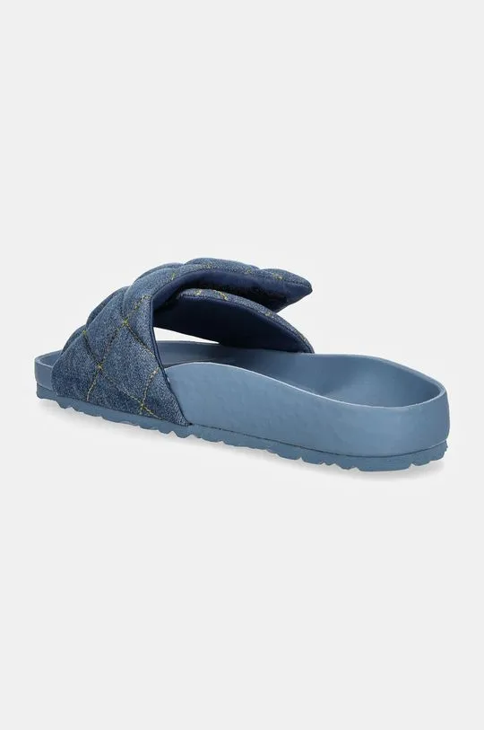 Birkenstock 1774 sliders Sylt Stone Washed Denim women's blue color 1028693