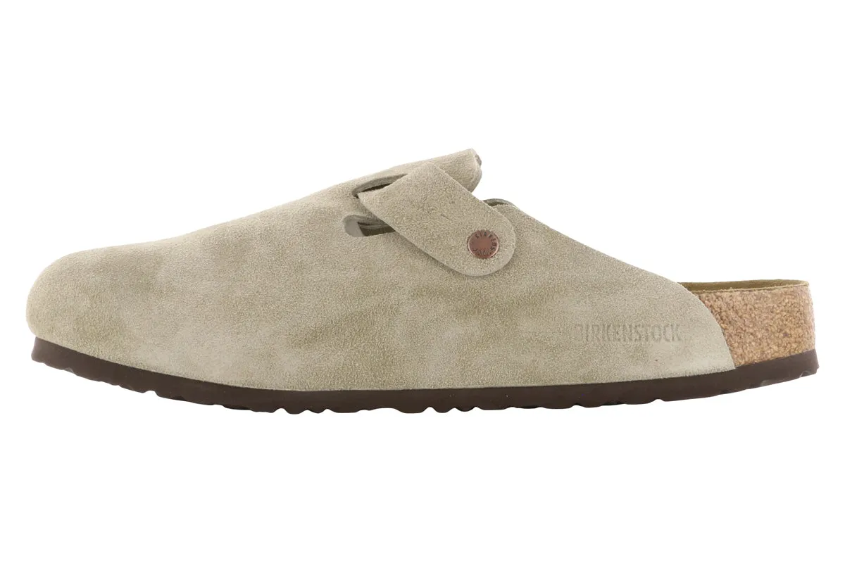 Birkenstock Boston Soft Footbed Suede Leather Taupe