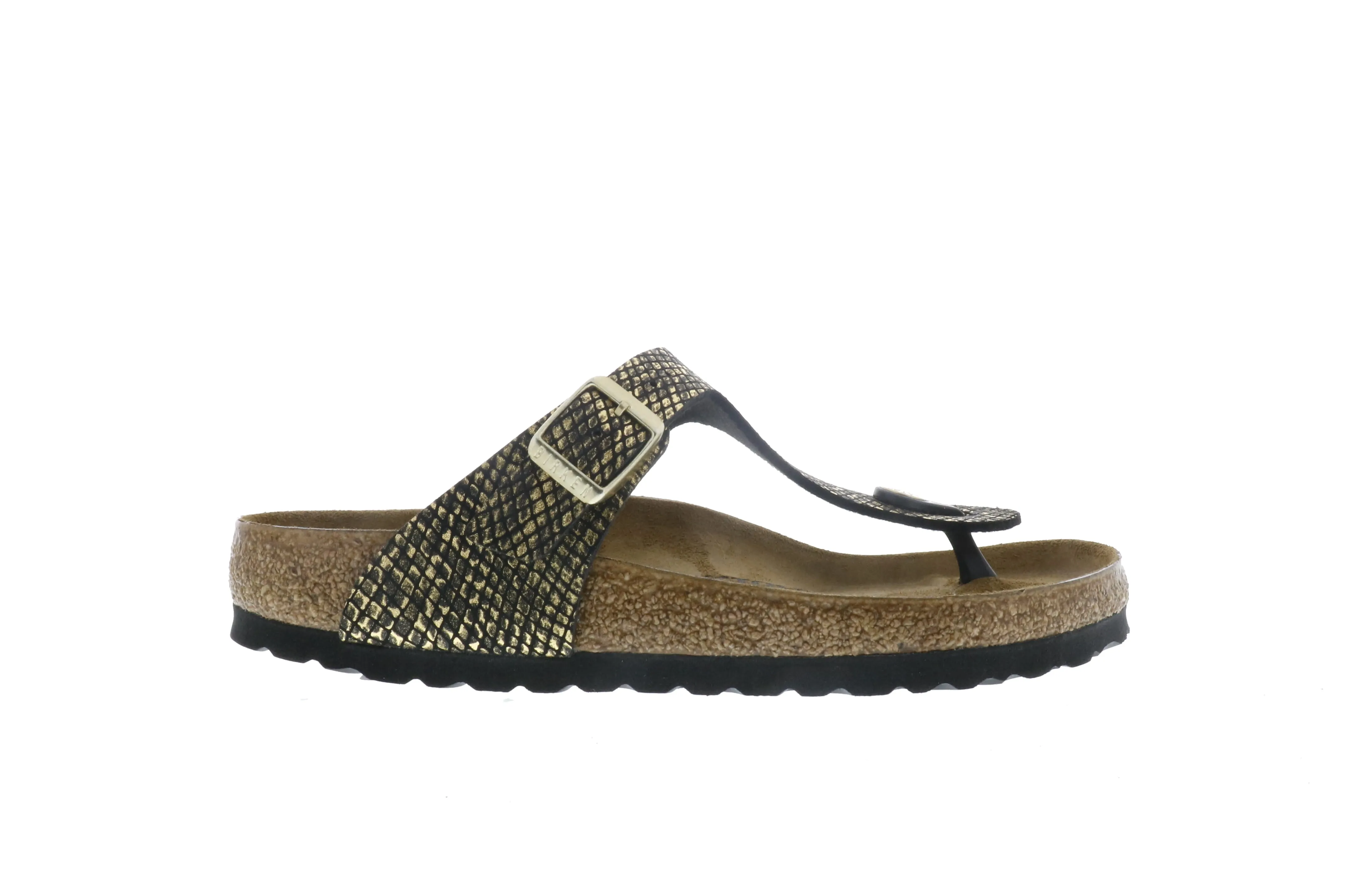 Birkenstock Gizeh (Women's) - Shiney Black Python