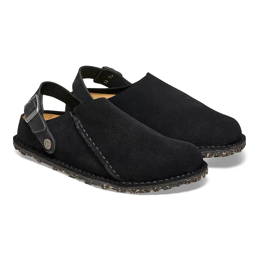 Birkenstock Men's Lutry Premium Suede (Black - Regular fit)