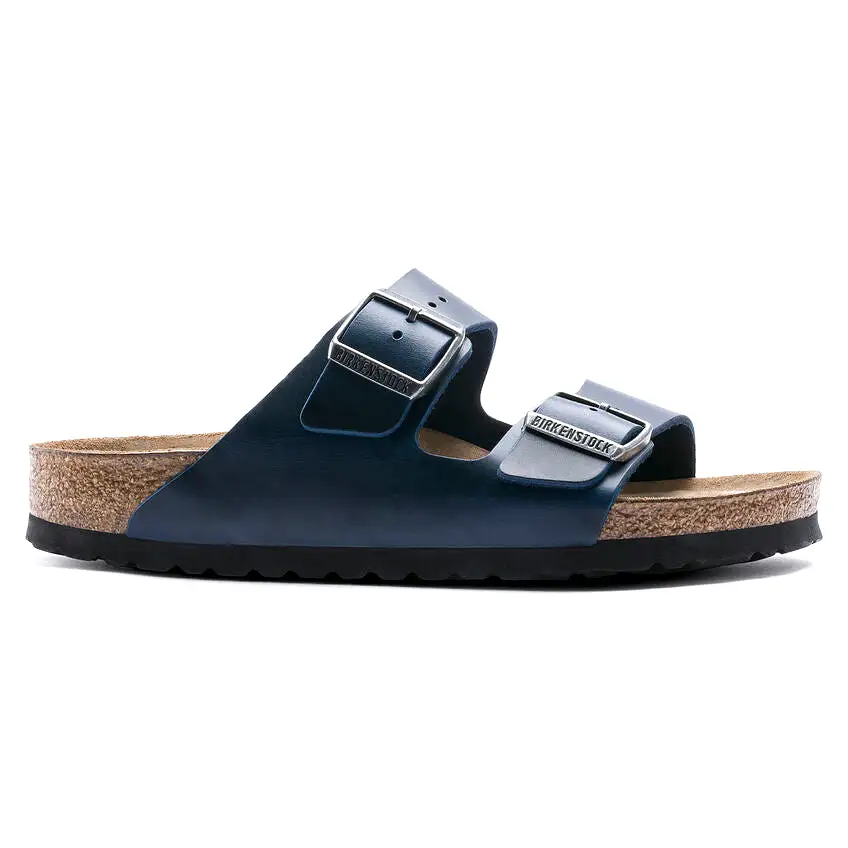 Birkenstock UNISEX Arizona Soft Footbed Oiled Leather (Blue - Regular Fit)