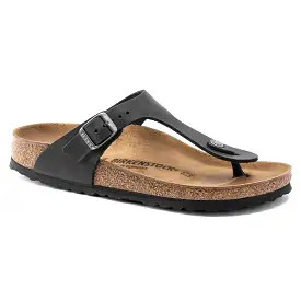 Birkenstock UNISEX Gizeh Oiled Leather (Black - Wide Fit)