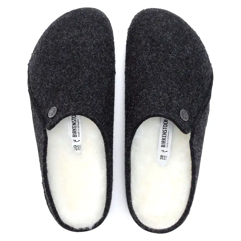 Birkenstock UNISEX Zermatt Shearling Wool Felt (Anthracite - Narrow Fit)