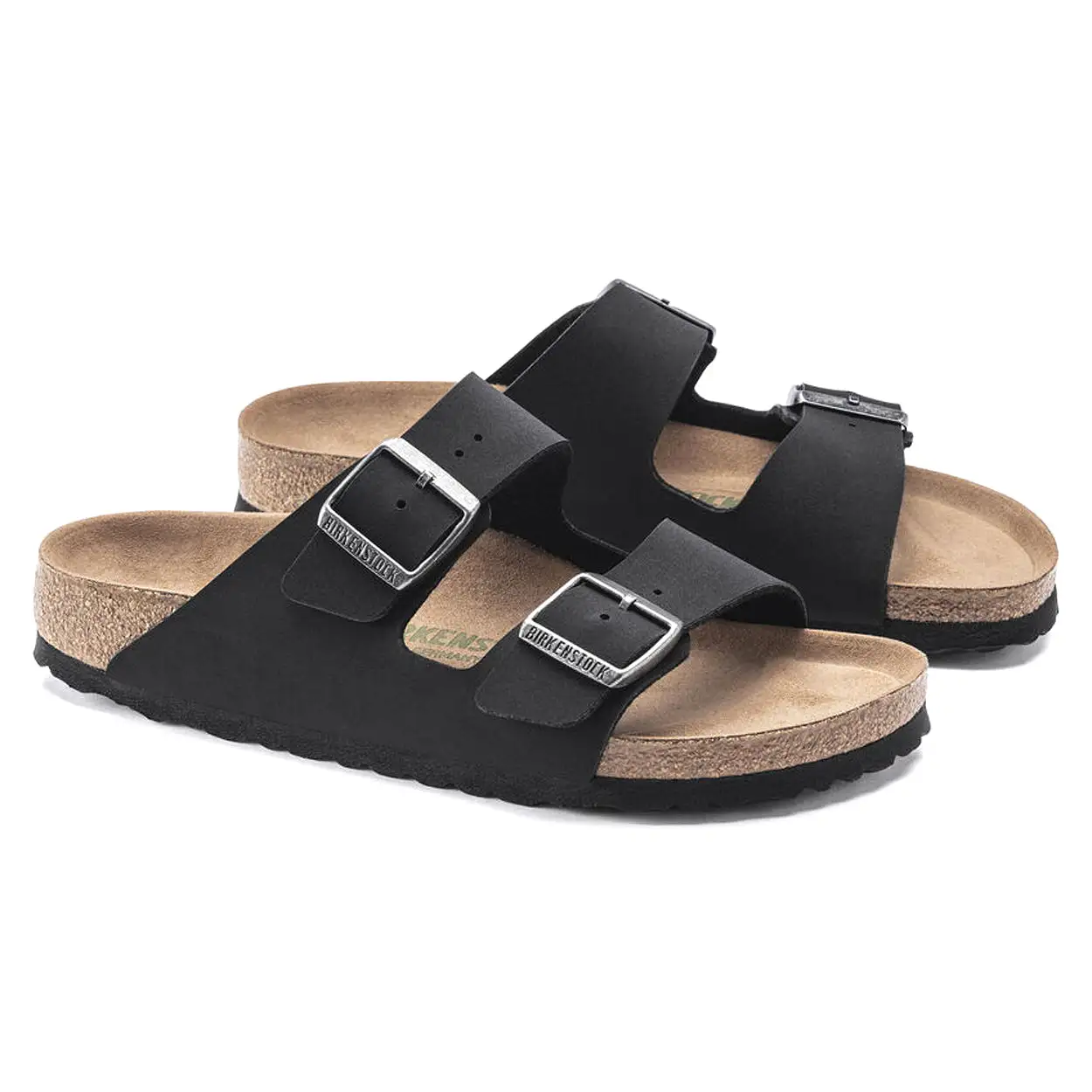 BIRKENSTOCK Women's Arizona Vegan Birkibuc (Black - Regular Fit)