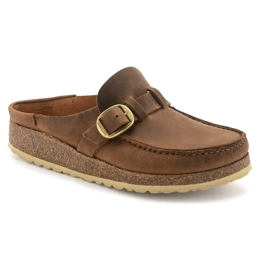 Birkenstock Women's Buckley Oiled Leather (Cognac - Regular fit)