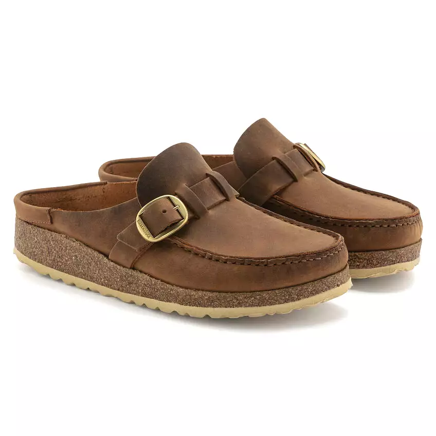 Birkenstock Women's Buckley Oiled Leather (Cognac - Regular fit)