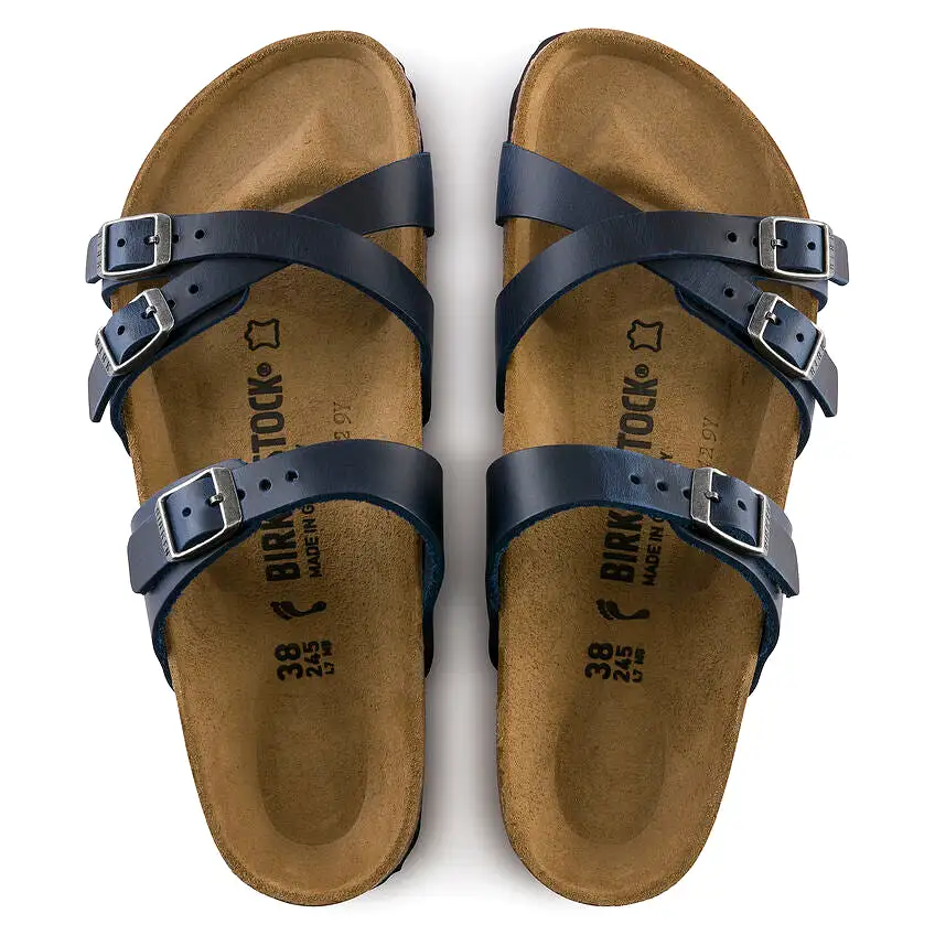 Birkenstock Women's Franca Oiled Leather (Blue - Regular Fit)