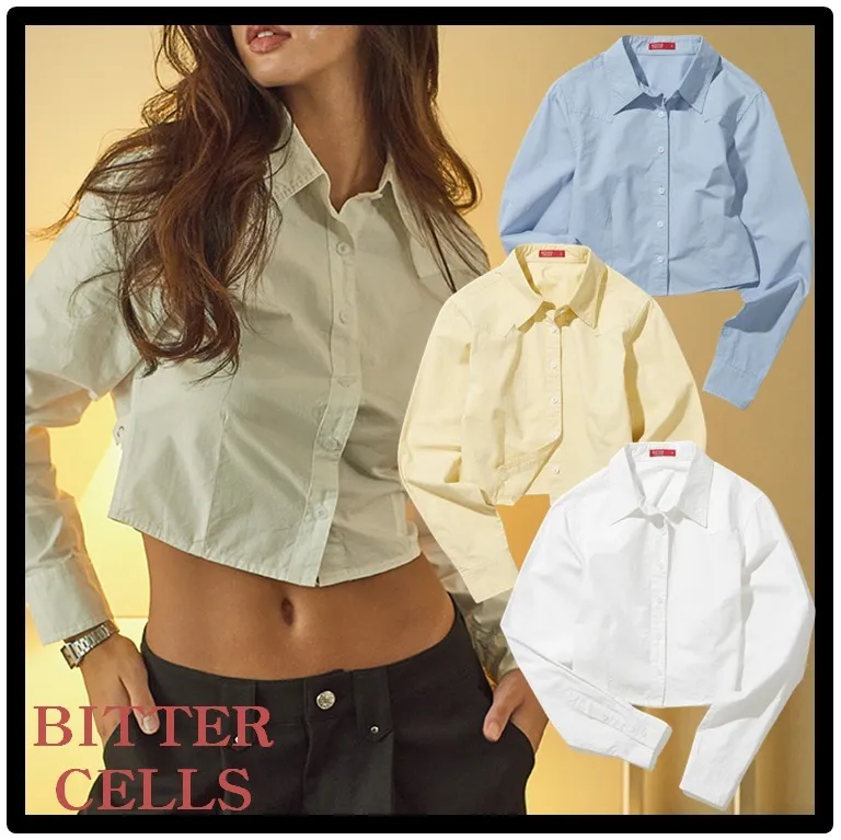 BITTER CELLS  |Casual Style Street Style Logo Shirts & Blouses