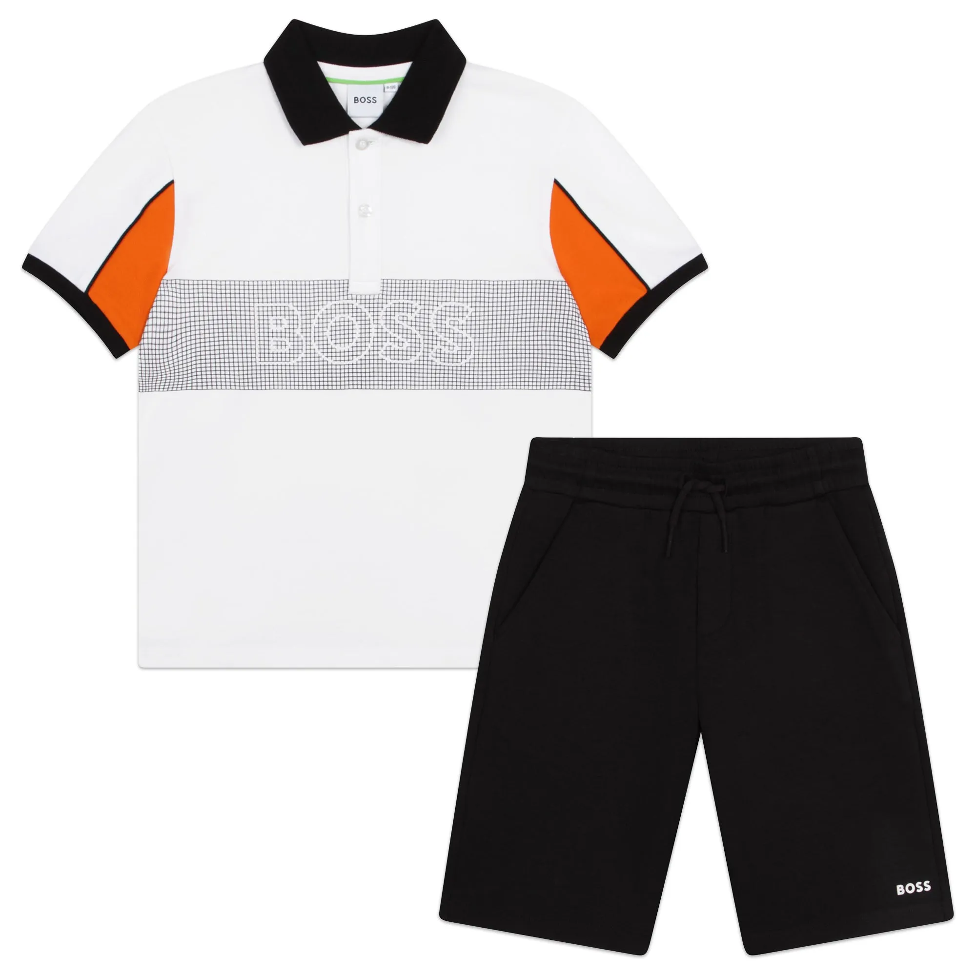 BLACK & WHITE POLO + SHORTS