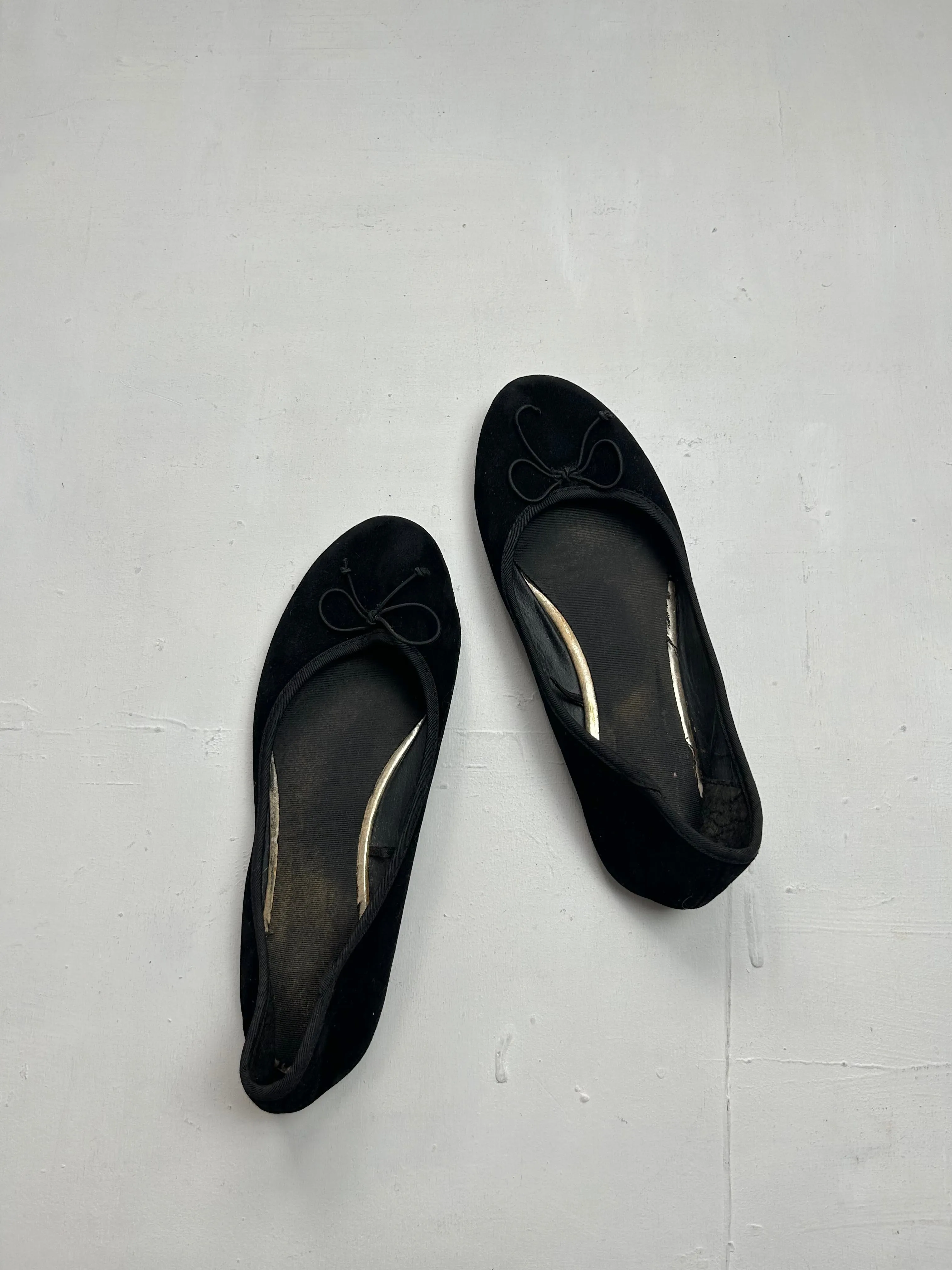 Black ballerines  ballet shoes (38)