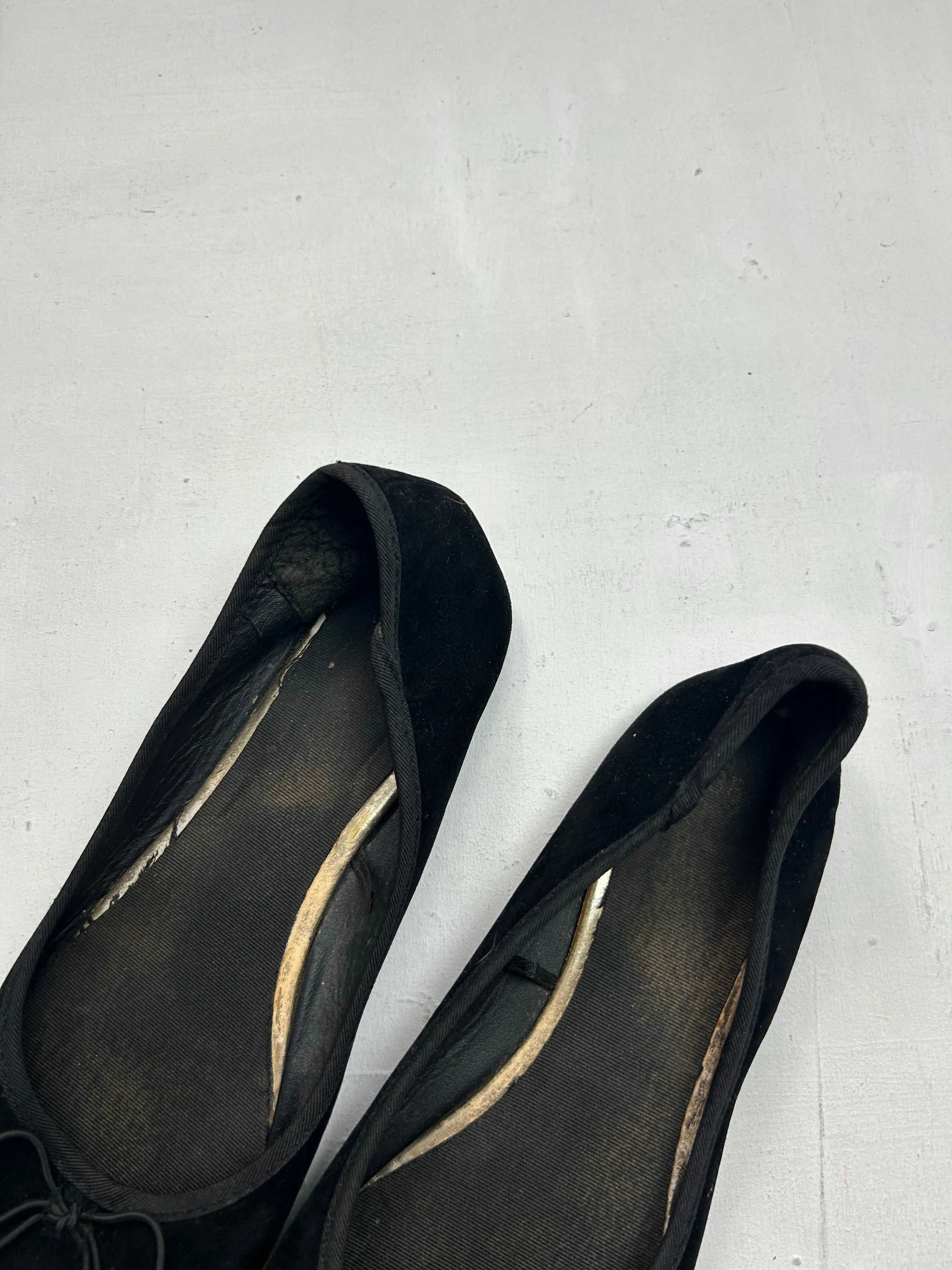 Black ballerines  ballet shoes (38)