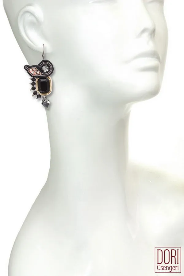 Black Mimosa Trendy Earrings