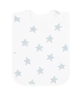 Blue Stars Print Feeding Bib