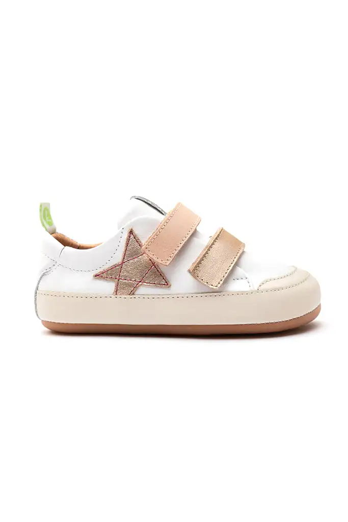 Bossy Star Sneakers - White / Metallic Salmon / Candy