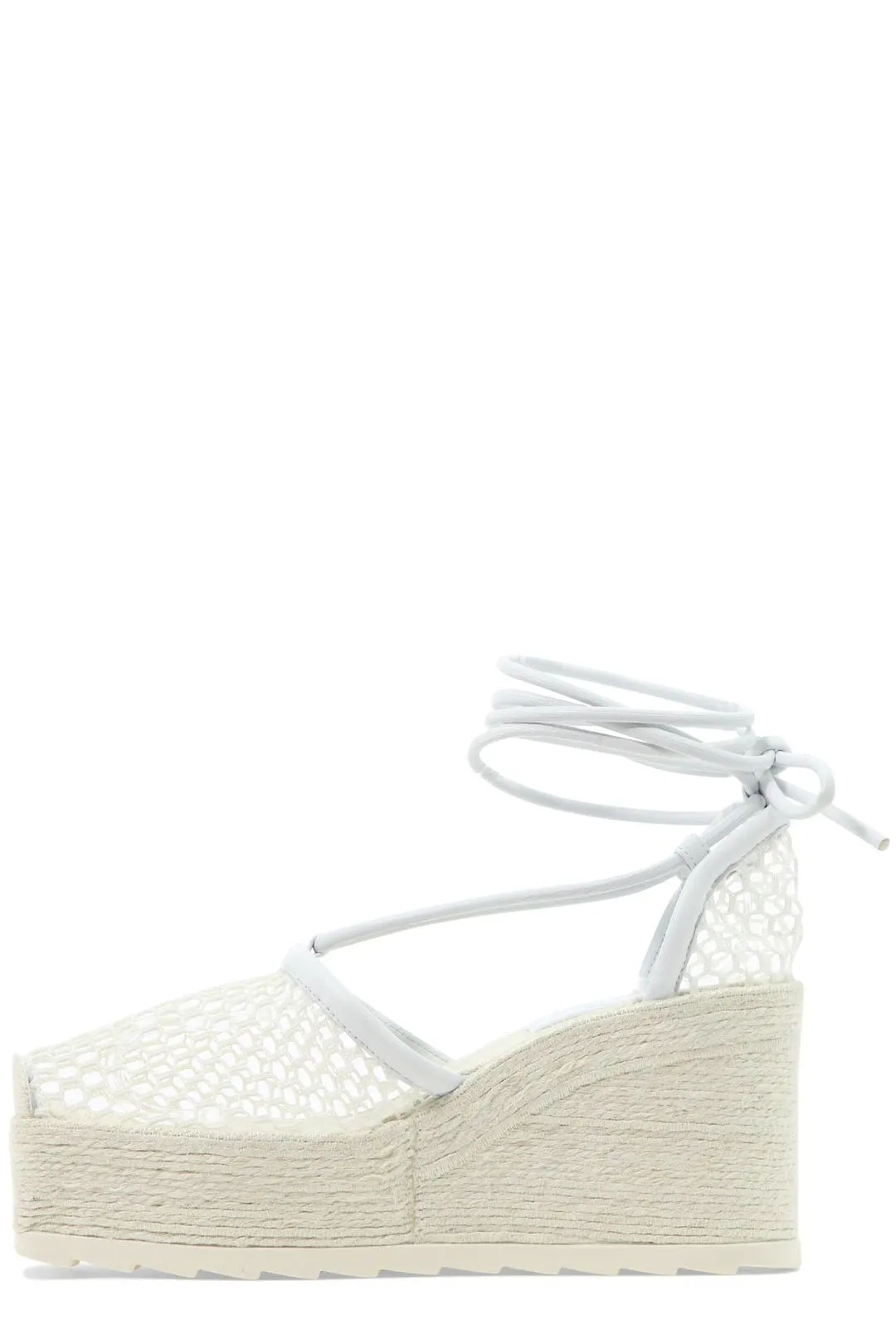 Bottega Veneta Square Toe Wedge Sandals