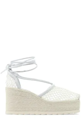 Bottega Veneta Square Toe Wedge Sandals