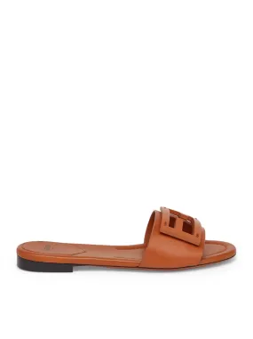 Brown leather baguette slide