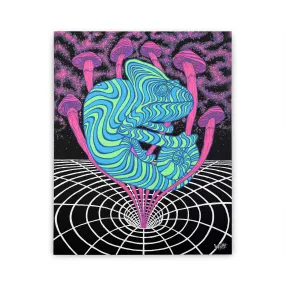 CHAMELEON SHROOMS VORTEX WALL CANVAS