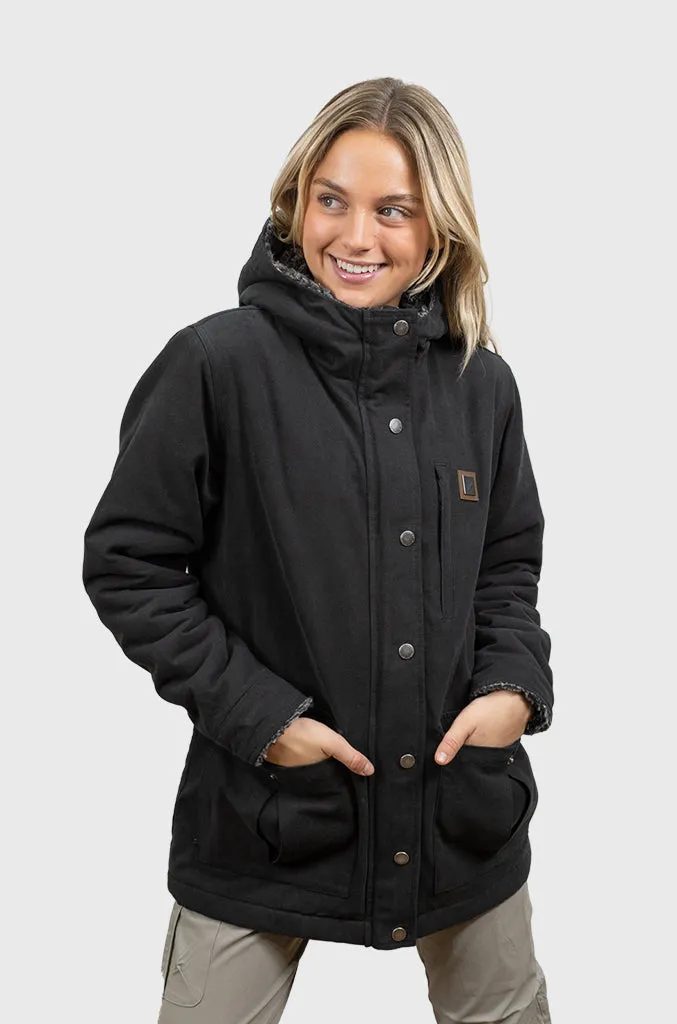 Chaqueta Canvas Reversible Woodstone V2 Black (Mujer)