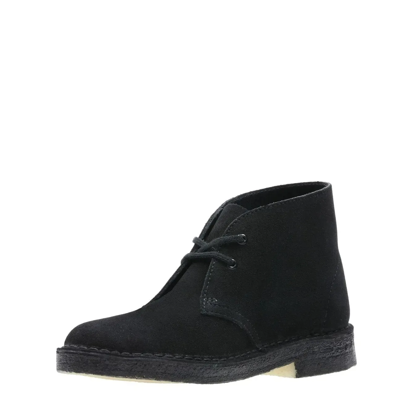 Clarks Originals Womens Desert Boot Black Suede