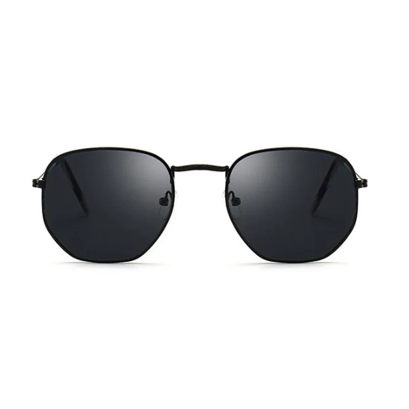 Classic Chic: Small Square Metal Frame Sunglasses