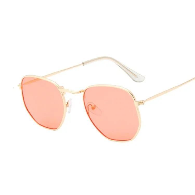 Classic Chic: Small Square Metal Frame Sunglasses