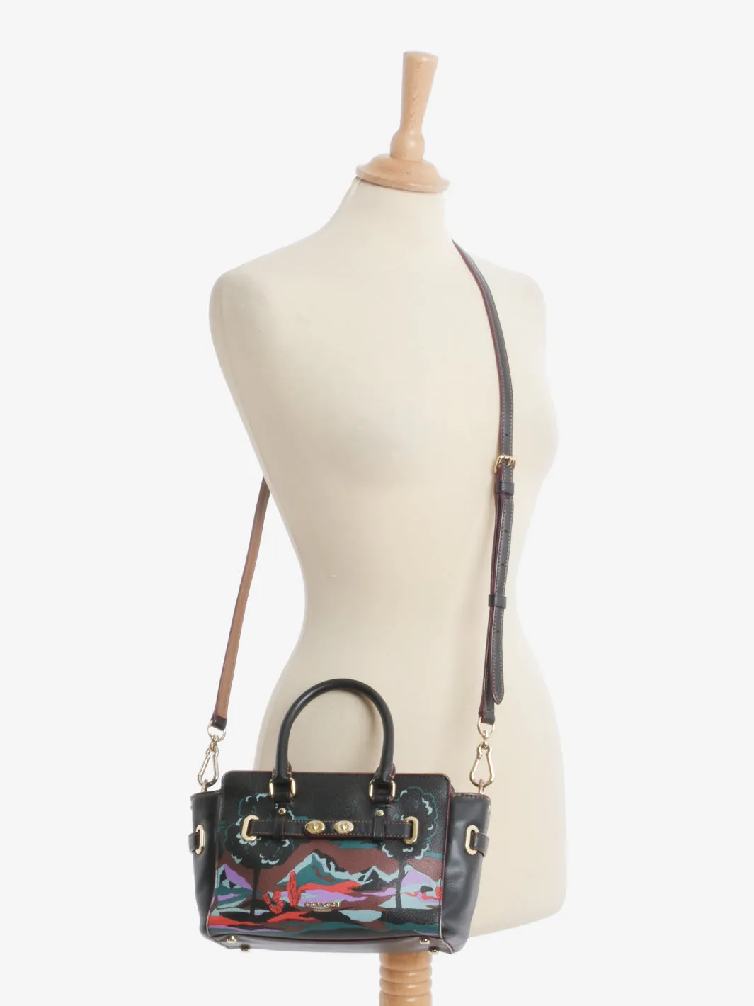 Coach Patterned Handbag With Shoulderstrap