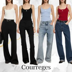 Courreges  |Casual Style Street Style Plain Elegant Style Logo