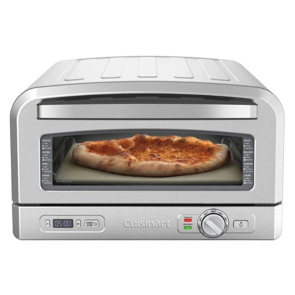 Cuisinart Indoor Pizza Oven – Bake 12” Pizzas in Minutes – Portable Countertop Pizza Oven – Stainless Steel - CPZ-120