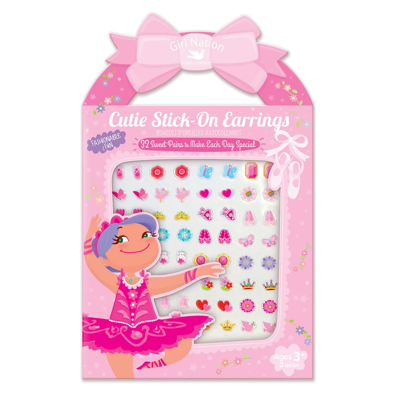 Cutie Stick-On Earrings - 32 Pairs - Pretty Ballerinas