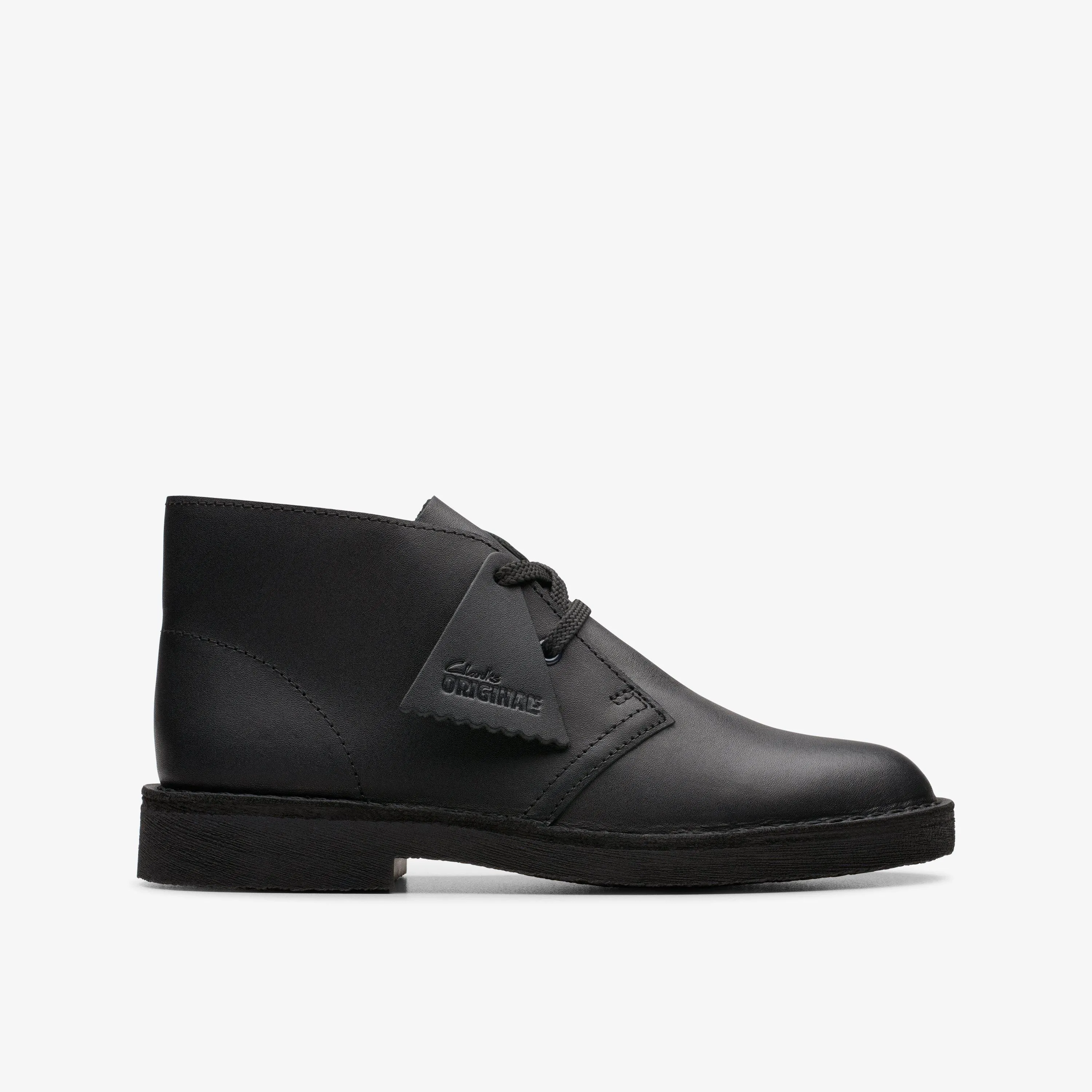 Desert Boot Older Black Leather