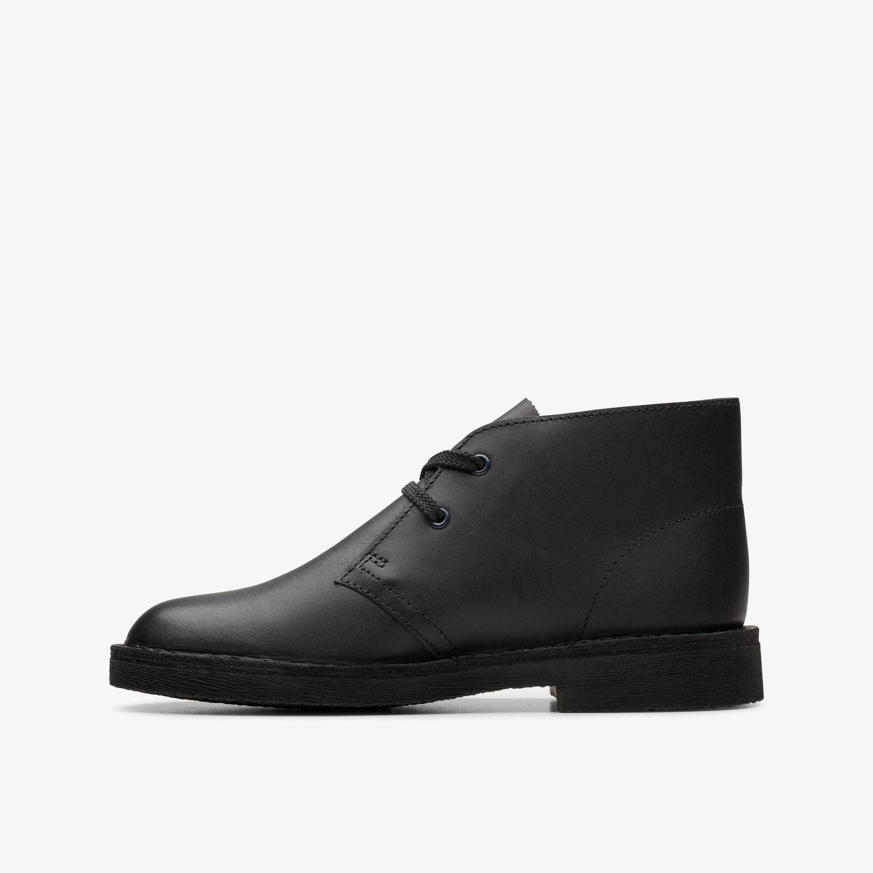 Desert Boot Older Black Leather